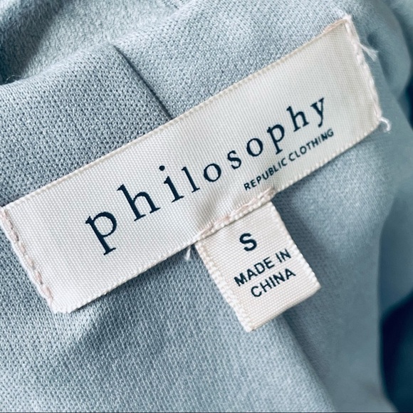 PHILOSOPHY Faux Suede Leather Vest Full Zip Silver Grey Gray size Small - Picture 3 of 10